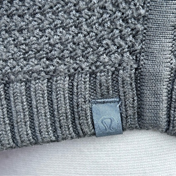 Lululemon On The Go Poncho One Size Sweater Knit Silk Modal Sage Green Ribbed - Picture 9 of 9